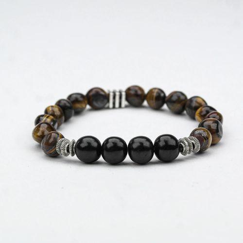 OLTU VE KAPLAN GÖZÜ TAŞI MİSİNA LASTİKLİ BİLEKLİK