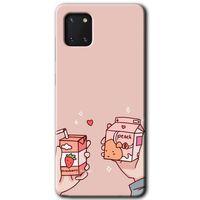 Samsung Galaxy A81 Kılıf HD Desen Baskılı Arka Kapak - Meyveli Süt