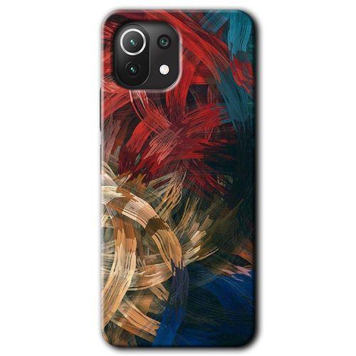 Xiaomi Mi 11 Lite Kılıf HD Desen Baskılı Arka Kapak - Karma Boyalar + Kırılmaz Cam