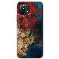 Xiaomi Mi 11 Lite Kılıf HD Desen Baskılı Arka Kapak - Karma Boyalar + Kırılmaz Cam