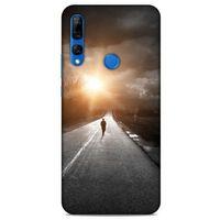 Huawei Y9 Prime 2019 Kılıf Depresyon (38) Neo Hybrid Kılıf Yeşil Kırmızı Mor