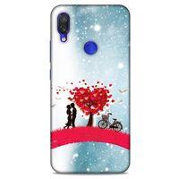 Lopard Xiaomi Redmi Note 7 Pro Uyumlu Kılıf Bahar (20) Koruyucu Kılıf Kalpli Ağaç