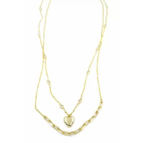 Kalp Kolye - 90cm - Altın