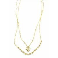 Kalp Kolye - 90cm - Altın