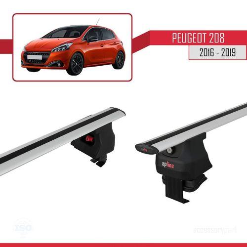 Peugeot 208 2015-2019 Arası ile uyumlu ACE-4 Ara Atkı Tavan Barı GRİ