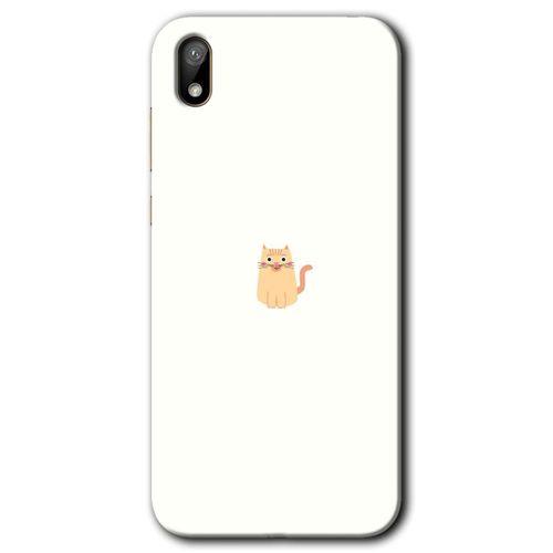 Huawei Y5 2019 Kılıf HD Desen Baskılı Arka Kapak - Cat Minimalism + Kırılmaz Cam