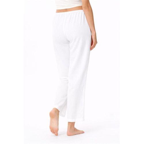 Şile Bezi Pamuk Rahat Kesim Beli Lastikli Jüpon Pantolon Astarı Beyaz Byz
