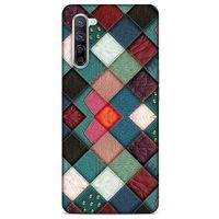 Oppo Reno 3 Pro 5g Kılıf Patchwork (18) Telefon Kılıfları Pembe Yeşil
