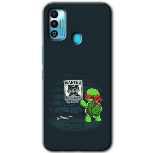 Tecno Spark 7T HD Baskılı Kılıf + 9D Tam Ekran Koruyucu - Kaplumbağa Avcısı