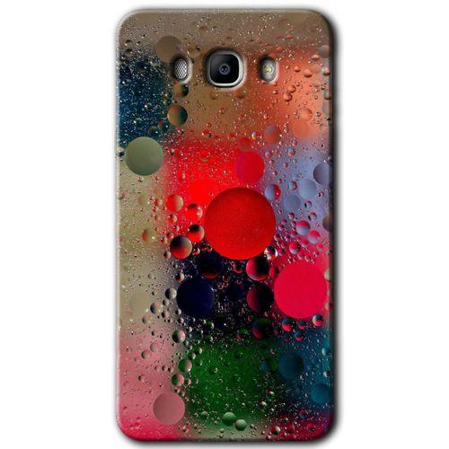 Samsung Galaxy J7 2016 HD Baskılı Kılıf + 9D Tam Ekran Koruyucu - Wet Bubbles