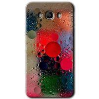 Samsung Galaxy J7 2016 HD Baskılı Kılıf + 9D Tam Ekran Koruyucu - Wet Bubbles