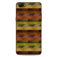 Oppo A79 Kılıf Patchwork (48) Bumper Kılıf Kahve Yeşil