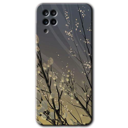 Samsung Galaxy M12 Kılıf Kapak - Branches Flowers +Hayalet Ekran Yandan Gözükmez