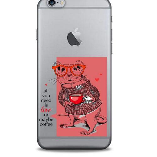 Zoologix (31) Apple Iphone 6S Plus Şeffaf Kılıf Silikon Desenli