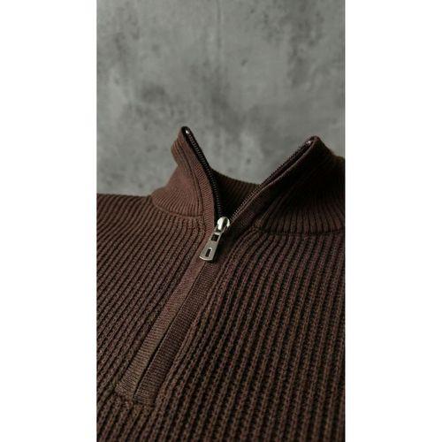 Erkek Balıkçı Zip Yaka Uzun Kollu Triko