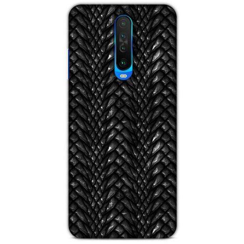 Xiaomi Poco X2 Kılıf Dragons (2) Kabı Ejderha Deri Siyah