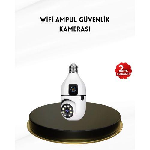 1080p Wifi Ampul Kamera Uzaktan Erişimli Hareket Sensörlü Gece Görüşlü