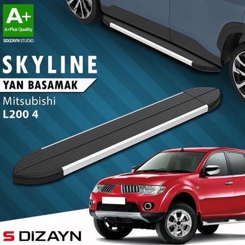 S-Dizayn Mitsubishi L200 4 Skyline Aluminyum Yan Basamak 193 Cm 2006-2015 A+ Kalite