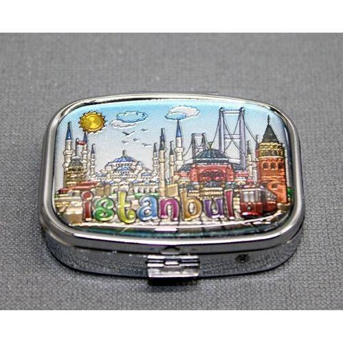İstanbul Temalı İlaç Kutusu Anahtarlık Alk4050