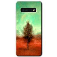 Galaxy S10 Kılıf HD Desen Baskılı Arka Kapak - Outlines Paint + Kırılmaz Cam