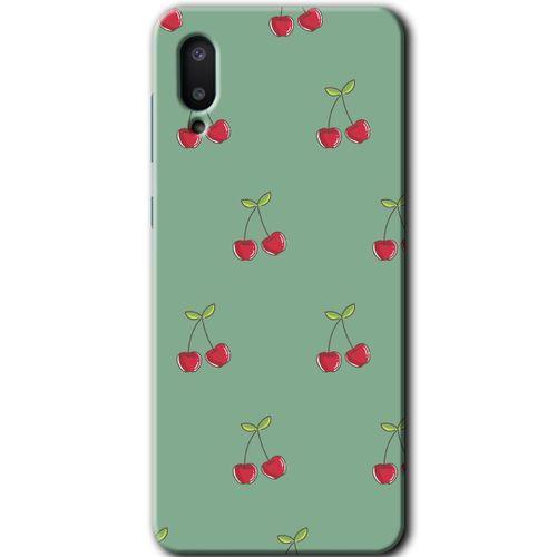 Potkal Hediye Fabrikası Samsung Galaxy A02 Kılıf HD Desen Baskılı Arka Kapak - Kiraz Berry