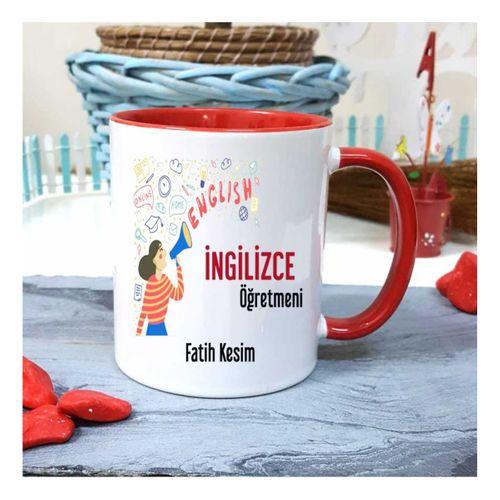 İngilizce  Öğretmenine Özel Öğretmenler Günü Hediyesi Kişiye Özel Kupa Bardak