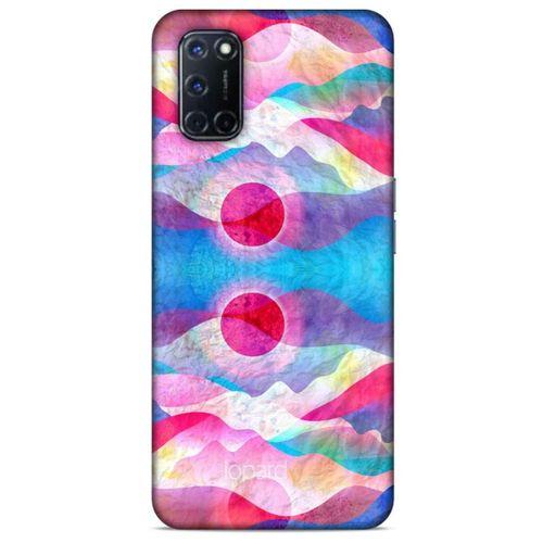 Oppo A92 Kılıf Pastel Renkler (20) Koruyucu Kılıf Fuşya Mavi