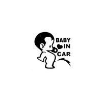 Baby In Car Çişini Yapan Sticker Oto Motor Laptop Duvar Folyo Sticker 15x15 Cm