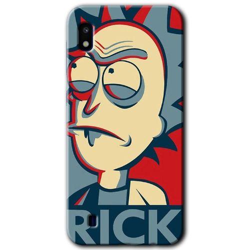 MRCİLETİSİM Samsung Galaxy A10 Kılıf Baskılı Kapak - Rick News +Tam Ekran Koruyucu