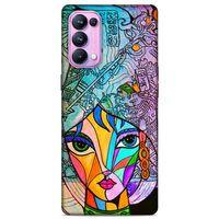 Lopard Oppo Reno 5 Pro 5G Uyumlu Kılıf Sürreal Yüzler ♀ (48) Bumper Kılıf Desenli