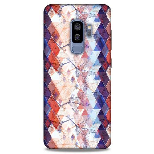 Samsung Galaxy S9 Plus Kılıf Pastel Renkler (3) Kapak Kırmızı Lacivert