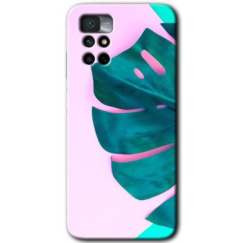 Redmi Note 11 4G Kılıf HD Desen Baskılı Arka Kapak - 3D Yaprak + Kırılmaz Cam