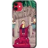 iPhone 11 Kılıf Baskılı Kapak - Morty + 5D Tam Kaplayan Cam