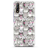 Lopard Casper Via F3 Uyumlu Kılıf Kediler (32) Soft Silikon Kılıf Pembe Burun