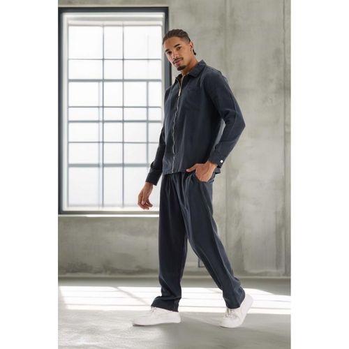Baggy Kalıp Cupra Kumaş Jogger Erkek Eşofman Altı Pantolon - Füme