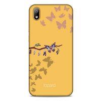 Huawei Y5 2019 Kılıf Kelebek Etkisi (46) Core Armor Kılıf Yeşil Sarı