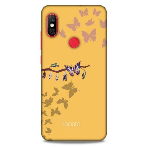 Xiaomi Redmi Note 6 Pro Kılıf Kelebek Etkisi (46) Core Armor Kılıf Yeşil Sarı