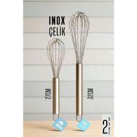 Modacar Inox Çelik Çırpıcı + Uzun Kısa 2 li Çırpıcı Seti