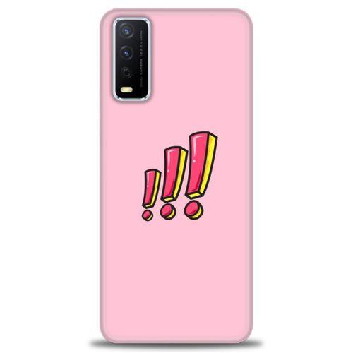 Vivo Y11S Kılıf HD Baskılı Kılıf - Ünlem + Tam Ekran Koruyucu