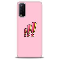 Vivo Y11S Kılıf HD Baskılı Kılıf - Ünlem + Tam Ekran Koruyucu