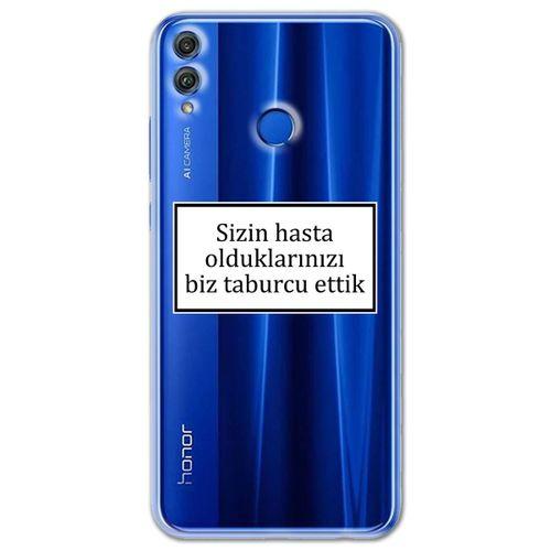 Huawei Honor 8C Kılıf HD Yazı Baskılı Silikon Arka Kapak - Yazı 1