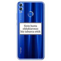 Huawei Honor 8C Kılıf HD Yazı Baskılı Silikon Arka Kapak - Yazı 1
