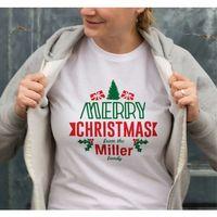 Yılbaşı Merry Christmas Miller Baskılı Oversize Bisiklet Yaka T-shirt - Beyaz