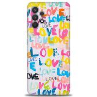 Samsung Galaxy A32 Kılıf HD Baskılı Kılıf - Love Love + Tam Ekran Koruyucu
