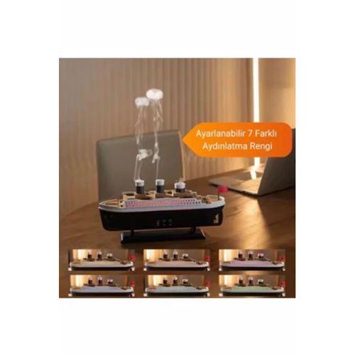 Titanic Gemi Hava Nemlendirici Işıklı Fonksiyonlu Buhar Makinesi Kumandalı