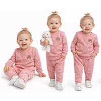 6/24 Ay Ayıcıklı Penye Bebek Takımı