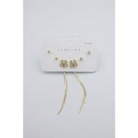 Çoklu Set Küpe - Altın