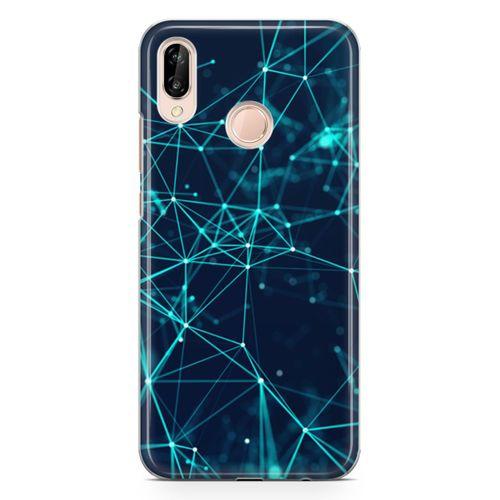 Huawei Nova 3e Kılıf Yeşil Ağ Arka Kapak Koruma Desenli Full Koruyucu