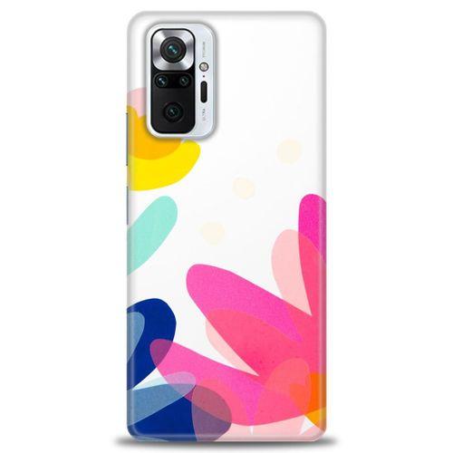 Xiaomi Redmi Note 10 Pro Kılıf HD Baskılı Kılıf - Çiçekk + Tam Ekran Koruyucu