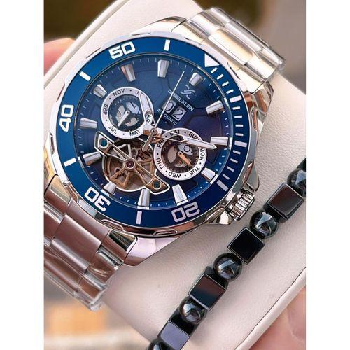 Daniel Klein Otomatik Erkek Kol Saati 30 Metre Suya Dayanıklı Çelik Kordon + Bileklik Hediyeli  VS.BLKT.0703